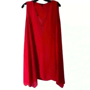 BCBGMaxAzria Red Asymmetrical V-Neck Cocktail Dress ❤️💃🏻